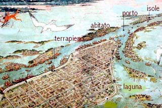 Mapa de la ciudad etrusca de Spina